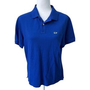 Vineyard Vines Classic Fit Royal Blue Short Sleeve Polo Shirt Boys Size Small